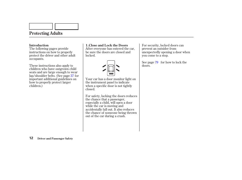 Protecting adults | Acura 2003 TL - Owner's Manual User Manual | Page 15 / 347