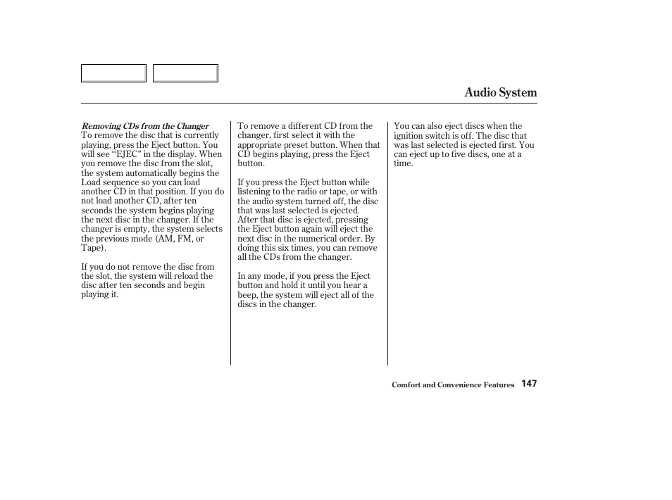 Audio system | Acura 2003 TL - Owner's Manual User Manual | Page 150 / 347