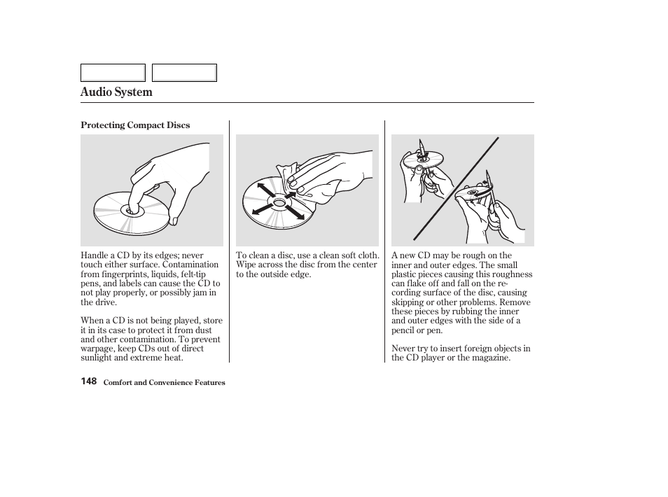 Audio system | Acura 2003 TL - Owner's Manual User Manual | Page 151 / 347