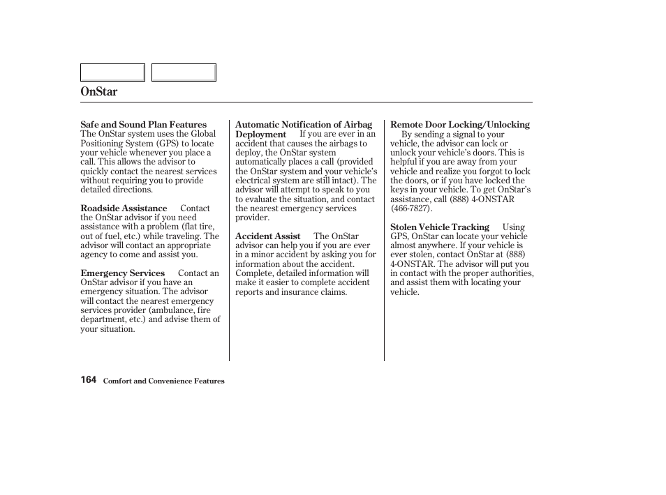 Onstar | Acura 2003 TL - Owner's Manual User Manual | Page 167 / 347