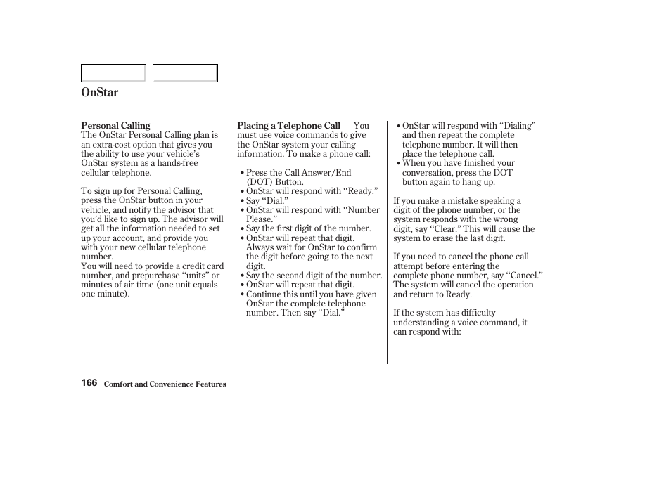 Onstar | Acura 2003 TL - Owner's Manual User Manual | Page 169 / 347