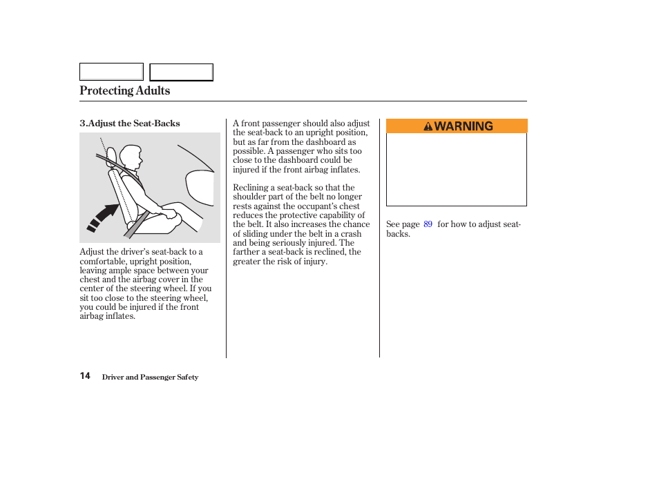 Protecting adults | Acura 2003 TL - Owner's Manual User Manual | Page 17 / 347