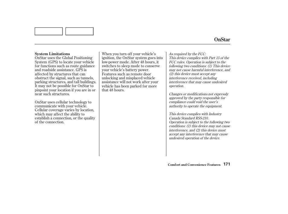 Onstar | Acura 2003 TL - Owner's Manual User Manual | Page 174 / 347