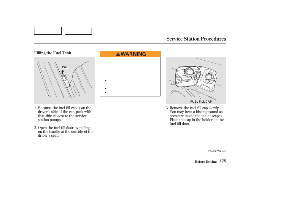 Service station procedures | Acura 2003 TL - Owner's Manual User Manual | Page 178 / 347