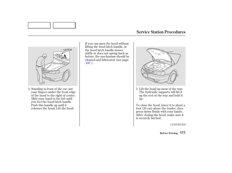 Service station procedures | Acura 2003 TL - Owner's Manual User Manual | Page 180 / 347