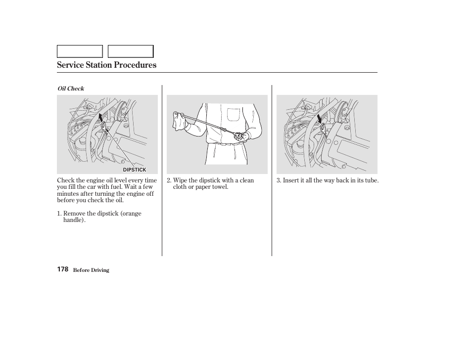 Service station procedures | Acura 2003 TL - Owner's Manual User Manual | Page 181 / 347