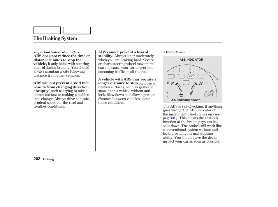 The braking system | Acura 2003 TL - Owner's Manual User Manual | Page 205 / 347