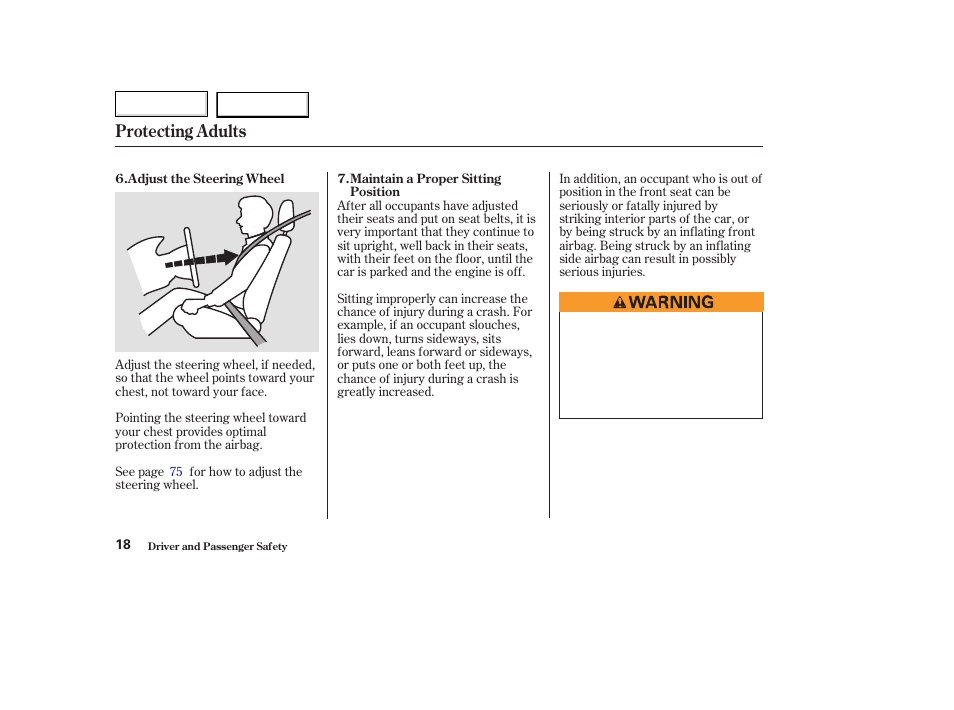 Protecting adults | Acura 2003 TL - Owner's Manual User Manual | Page 21 / 347