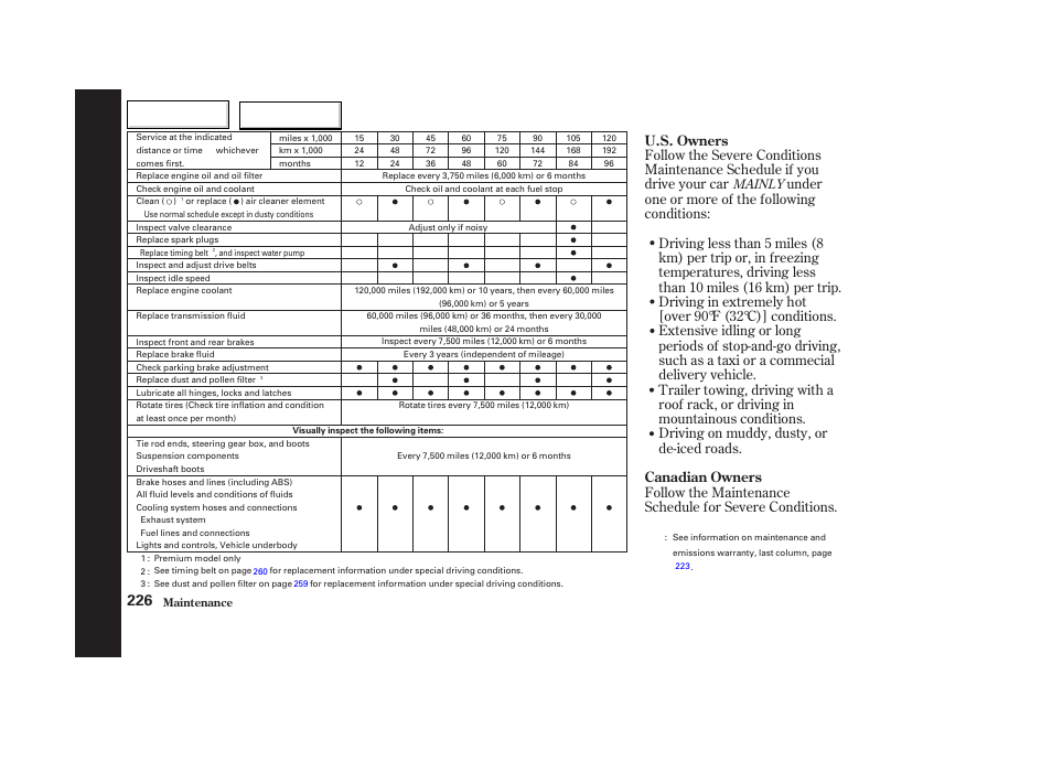 U.s. owners canadian owners | Acura 2003 TL - Owner's Manual User Manual | Page 229 / 347