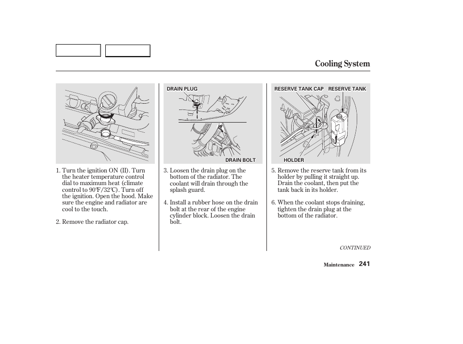 Cooling system | Acura 2003 TL - Owner's Manual User Manual | Page 244 / 347
