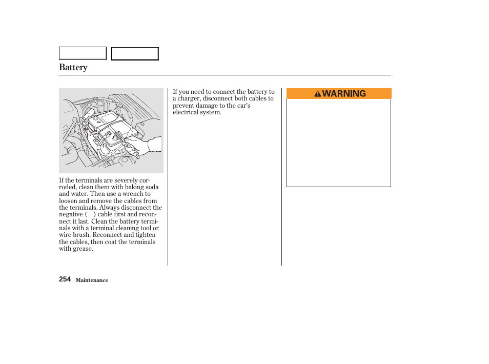 Battery | Acura 2003 TL - Owner's Manual User Manual | Page 257 / 347