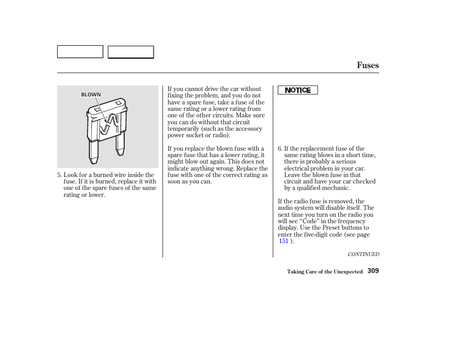 Fuses | Acura 2003 TL - Owner's Manual User Manual | Page 312 / 347