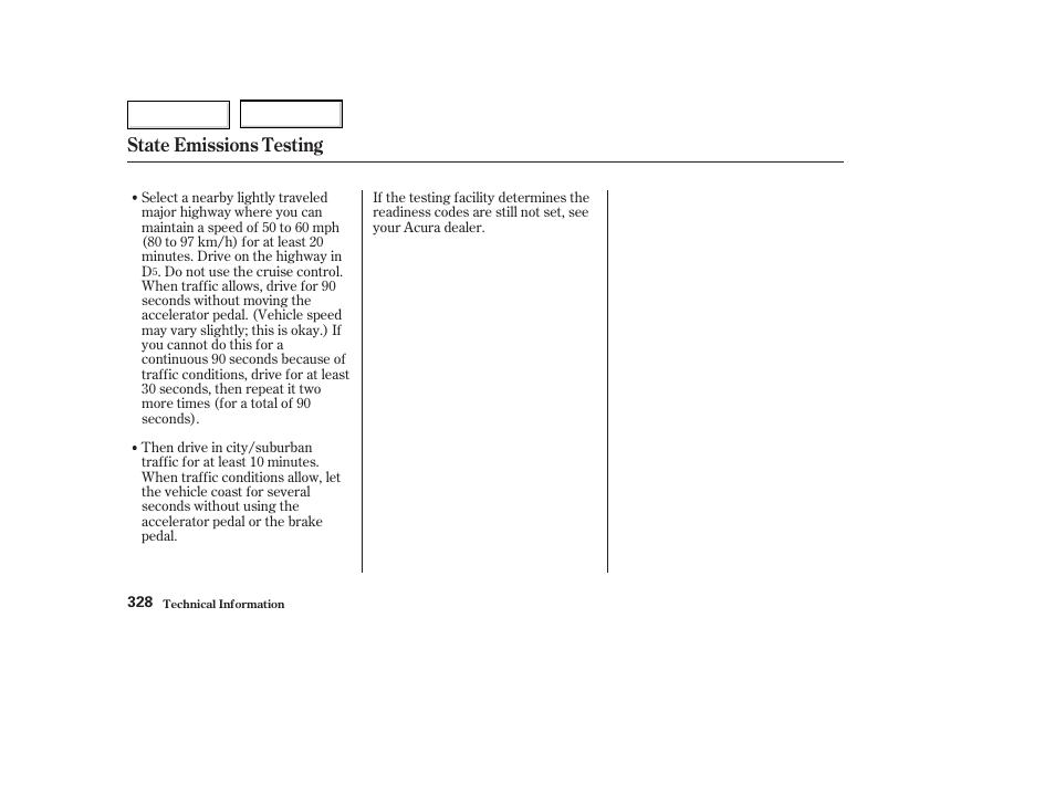 State emissions testing | Acura 2003 TL - Owner's Manual User Manual | Page 331 / 347