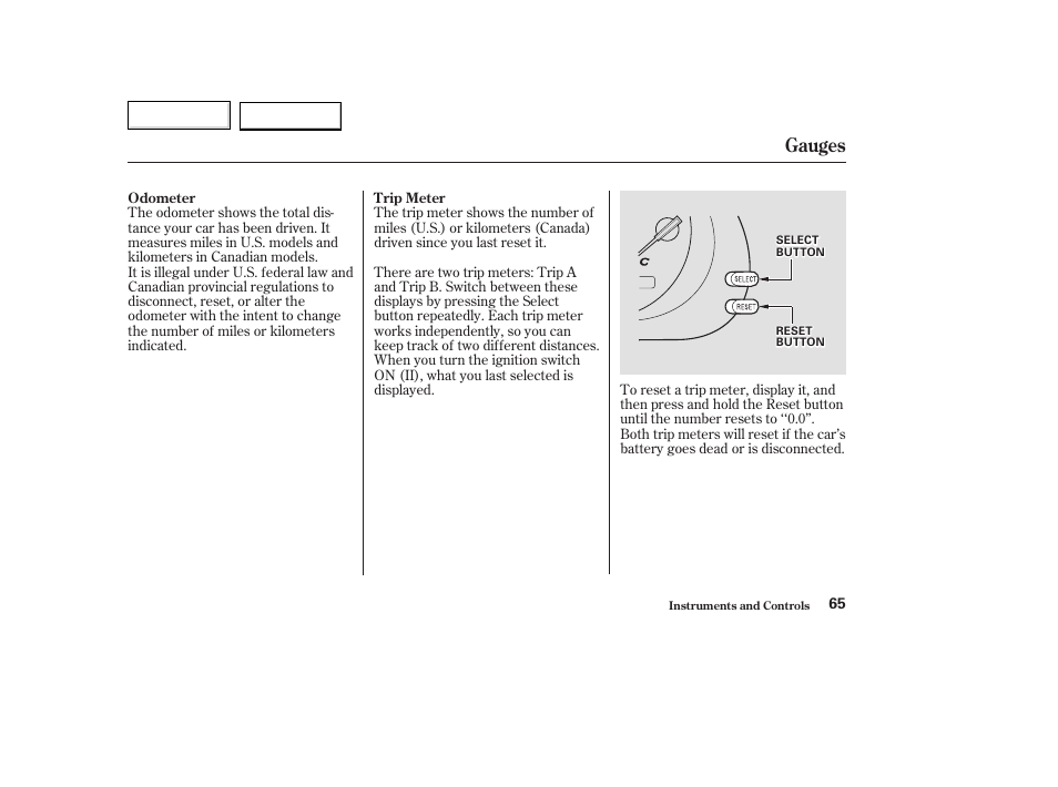 Gauges | Acura 2003 TL - Owner's Manual User Manual | Page 68 / 347
