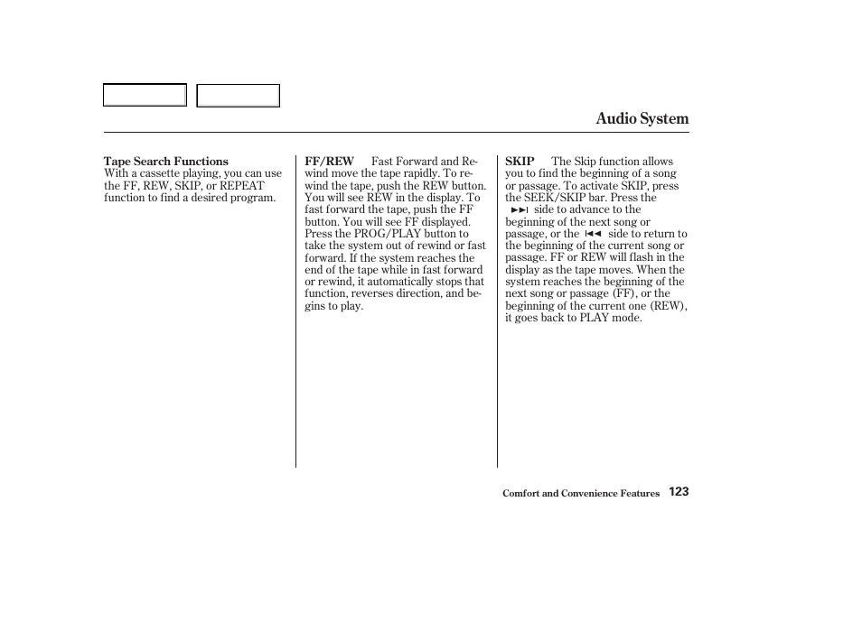 Audio system | Acura 2003 RSX - Owner's Manual User Manual | Page 126 / 320