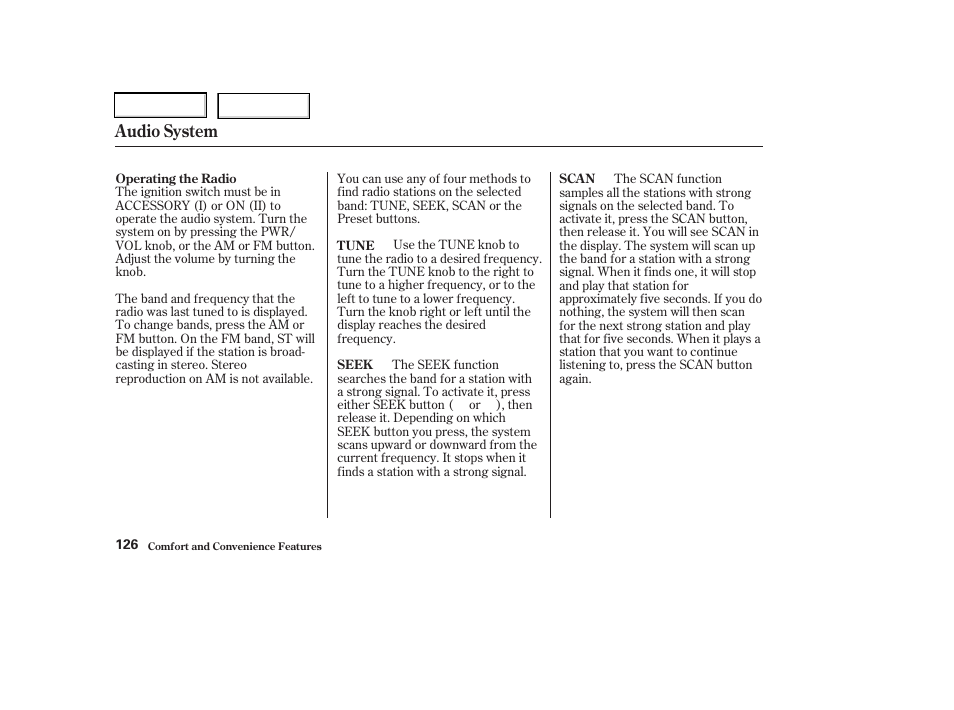 Audio system | Acura 2003 RSX - Owner's Manual User Manual | Page 129 / 320