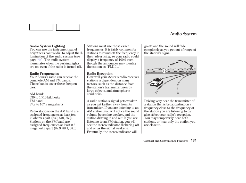 Audio system | Acura 2003 RSX - Owner's Manual User Manual | Page 134 / 320