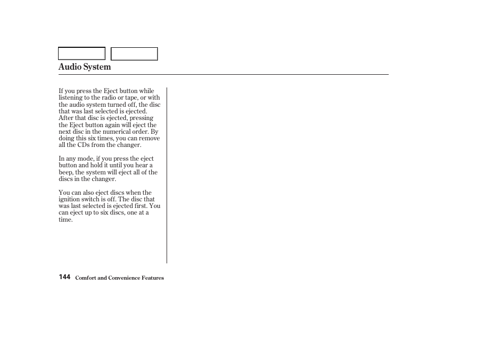 Audio system | Acura 2003 RSX - Owner's Manual User Manual | Page 147 / 320