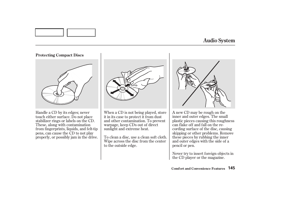 Audio system | Acura 2003 RSX - Owner's Manual User Manual | Page 148 / 320