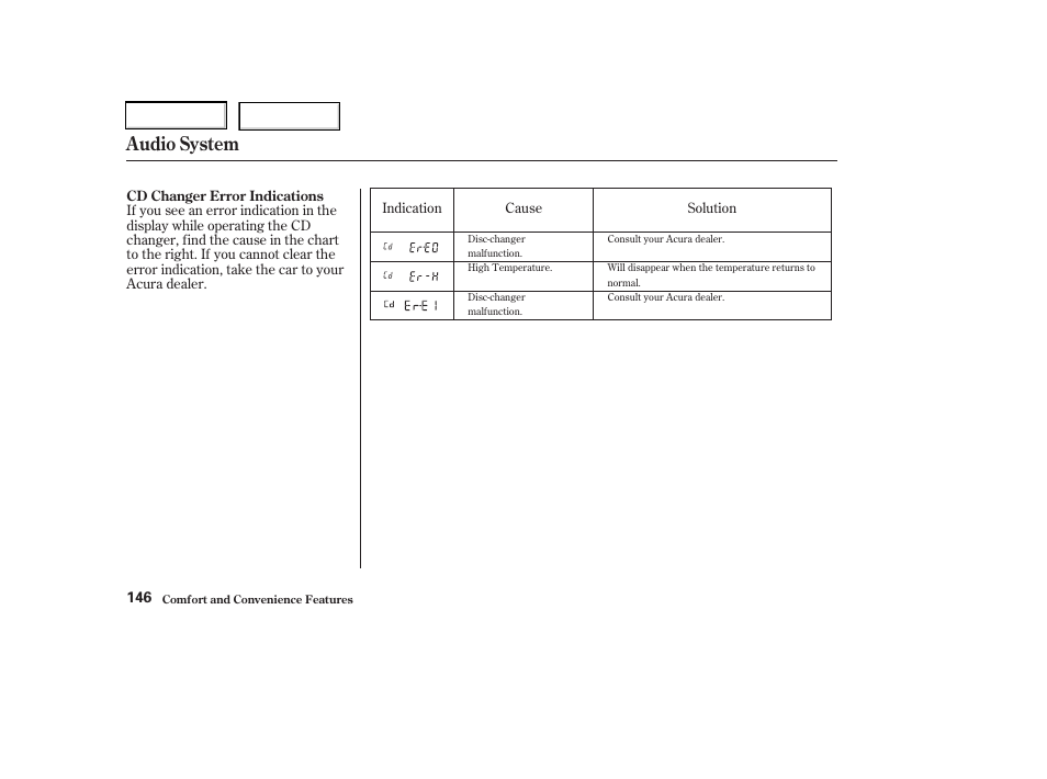 Audio system | Acura 2003 RSX - Owner's Manual User Manual | Page 149 / 320