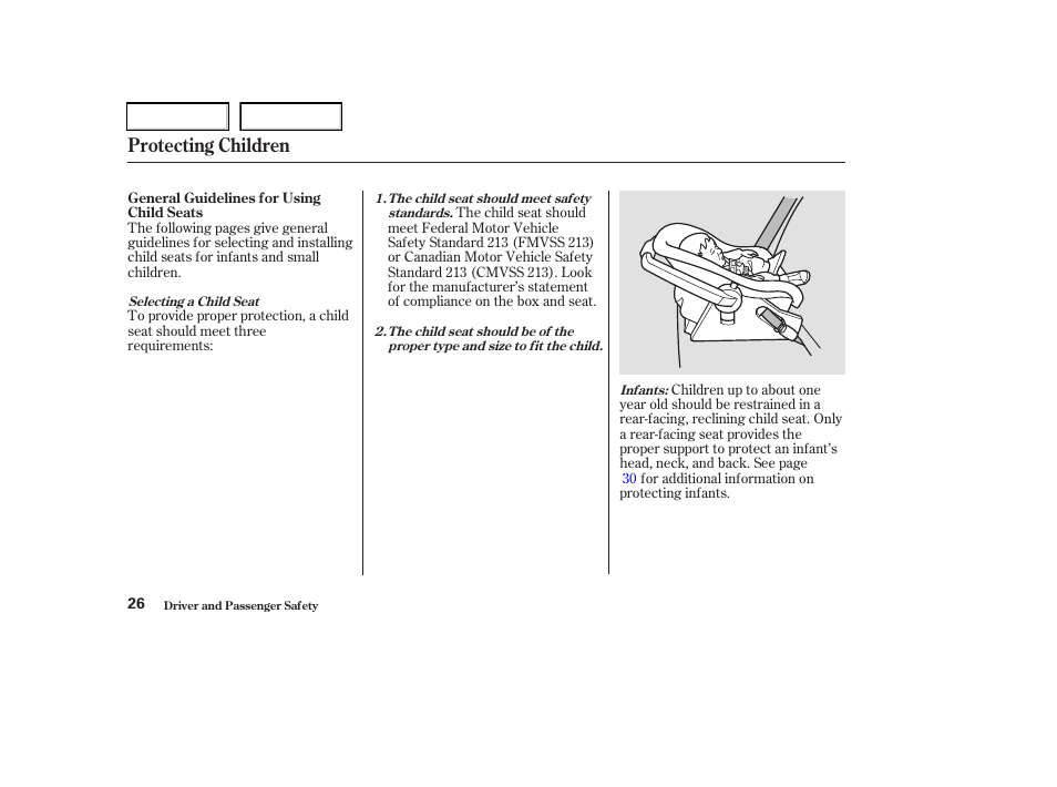 Protecting children | Acura 2003 RSX - Owner's Manual User Manual | Page 29 / 320