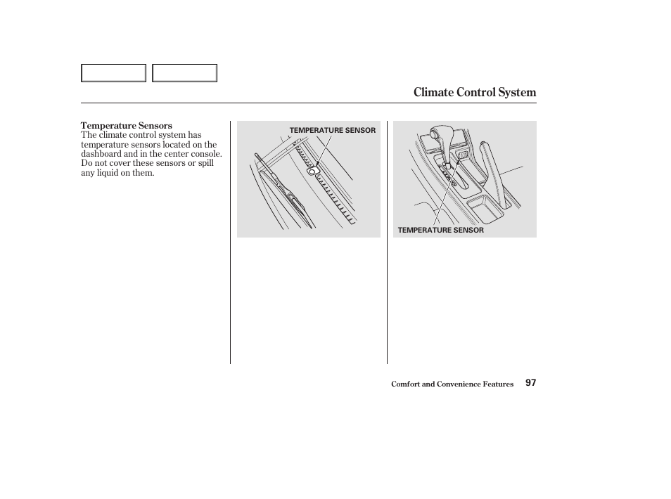 Climate control system | Acura 2003 NSX - Owner's Manual User Manual | Page 100 / 303