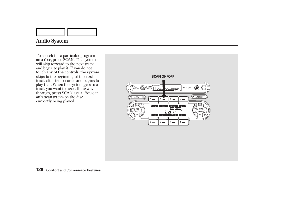 Audio system | Acura 2003 NSX - Owner's Manual User Manual | Page 123 / 303