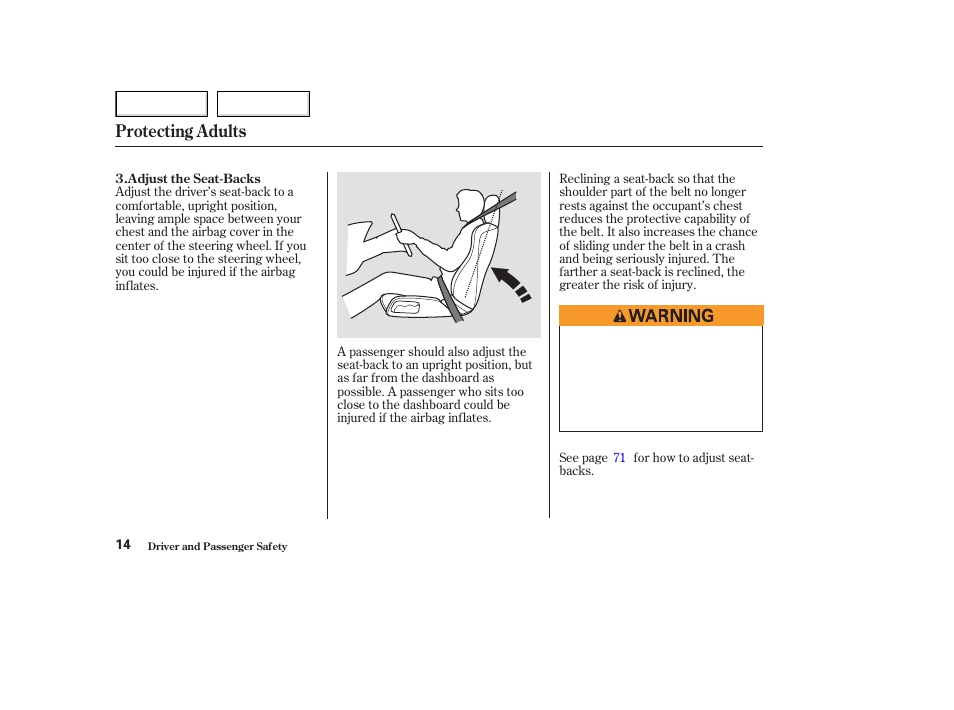 Protecting adults | Acura 2003 NSX - Owner's Manual User Manual | Page 17 / 303