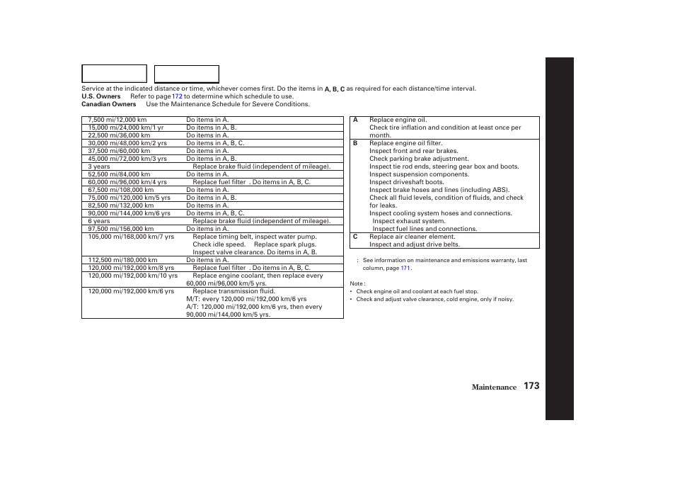 Acura 2003 NSX - Owner's Manual User Manual | Page 176 / 303