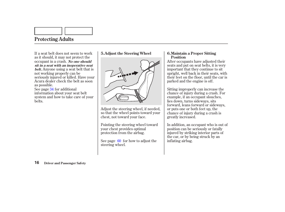 Protecting adults | Acura 2003 NSX - Owner's Manual User Manual | Page 19 / 303