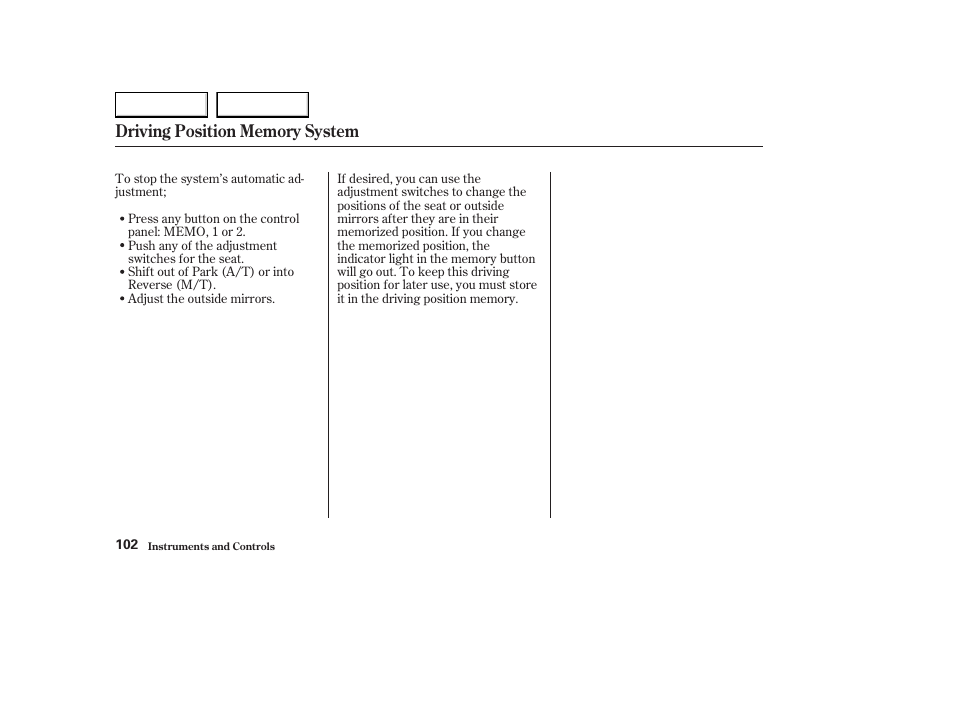 Acura 2003 CL - Owner's Manual User Manual | Page 105 / 355