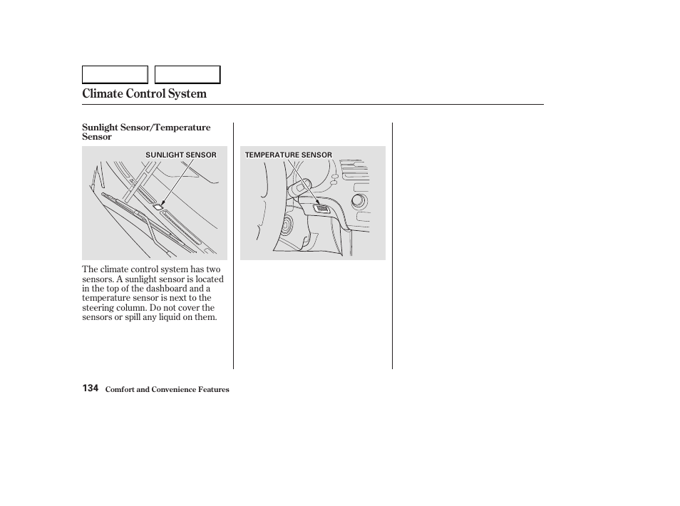 Climate control system | Acura 2003 CL - Owner's Manual User Manual | Page 137 / 355