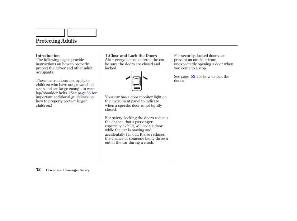 Protecting adults | Acura 2003 CL - Owner's Manual User Manual | Page 15 / 355