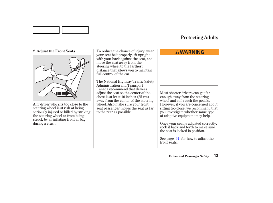 Protecting adults | Acura 2003 CL - Owner's Manual User Manual | Page 16 / 355