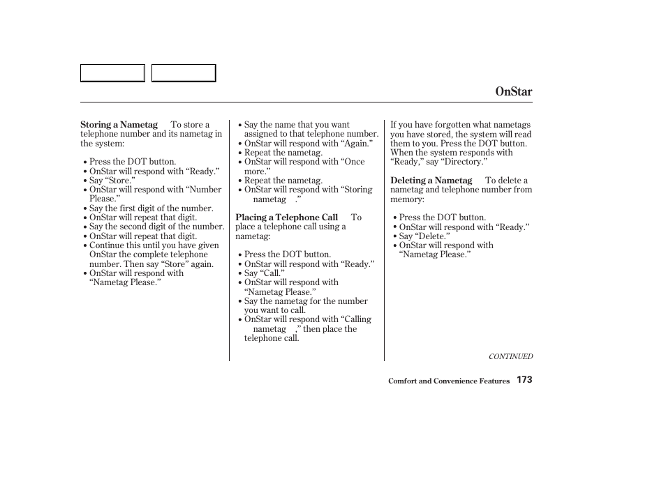 Onstar | Acura 2003 CL - Owner's Manual User Manual | Page 176 / 355