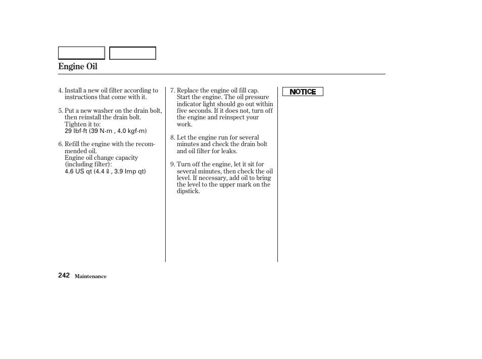 Engine oil | Acura 2003 CL - Owner's Manual User Manual | Page 245 / 355