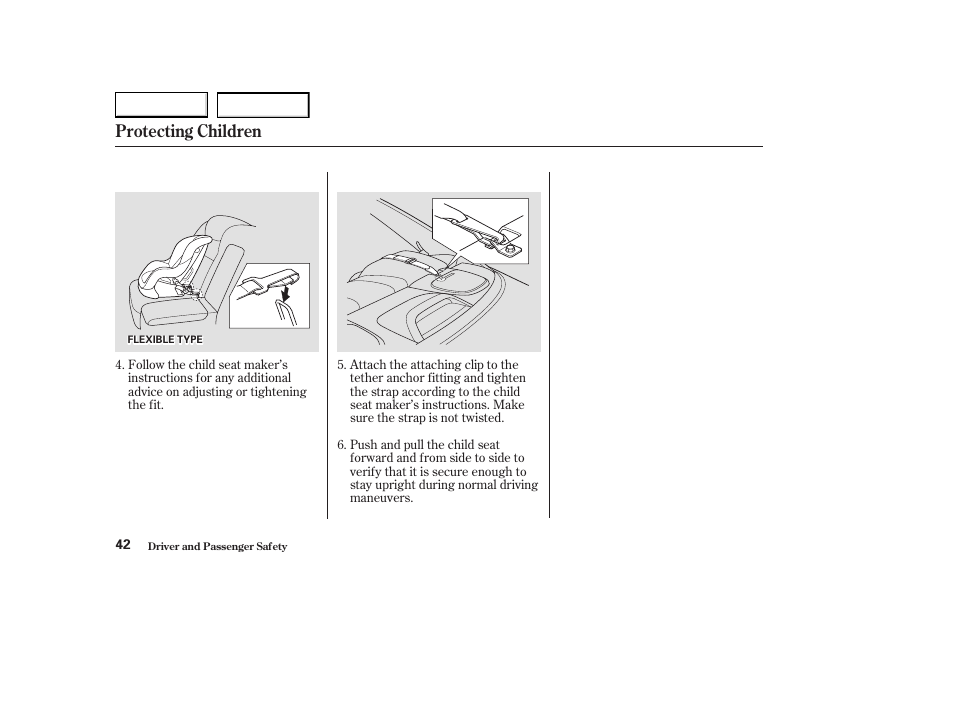 Protecting children | Acura 2003 CL - Owner's Manual User Manual | Page 45 / 355