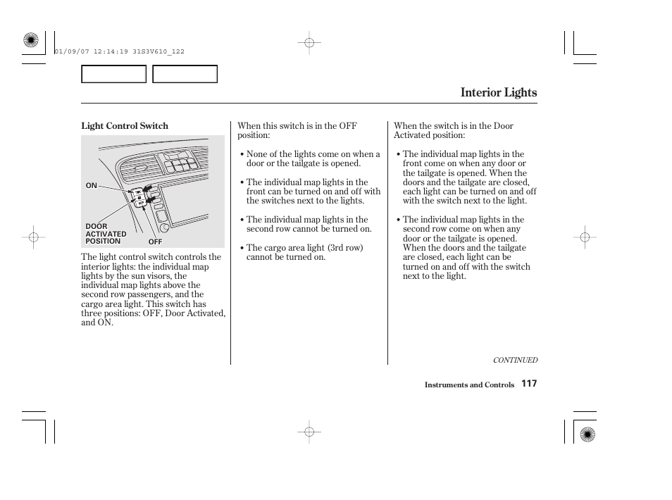 Interior lights | Acura 2002 MDX - Owner's Manual User Manual | Page 121 / 372