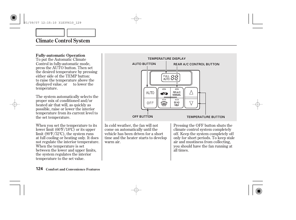 Climate control system | Acura 2002 MDX - Owner's Manual User Manual | Page 128 / 372