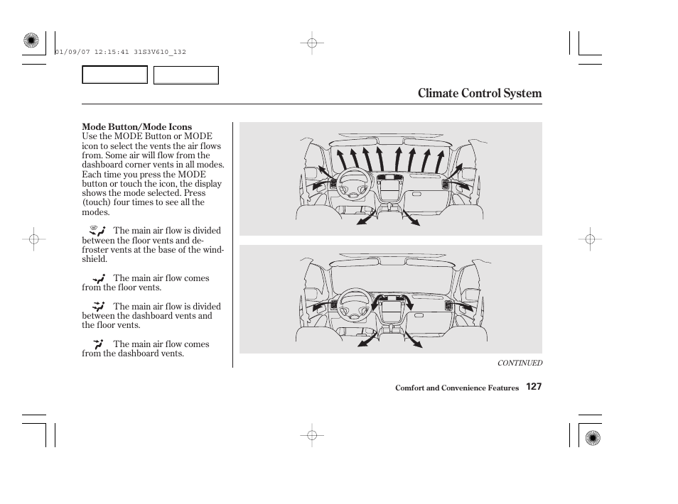 Climate control system | Acura 2002 MDX - Owner's Manual User Manual | Page 131 / 372