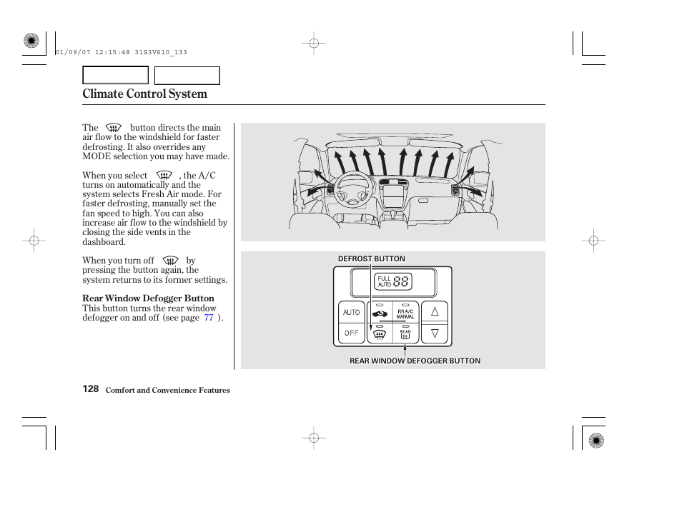 Climate control system | Acura 2002 MDX - Owner's Manual User Manual | Page 132 / 372
