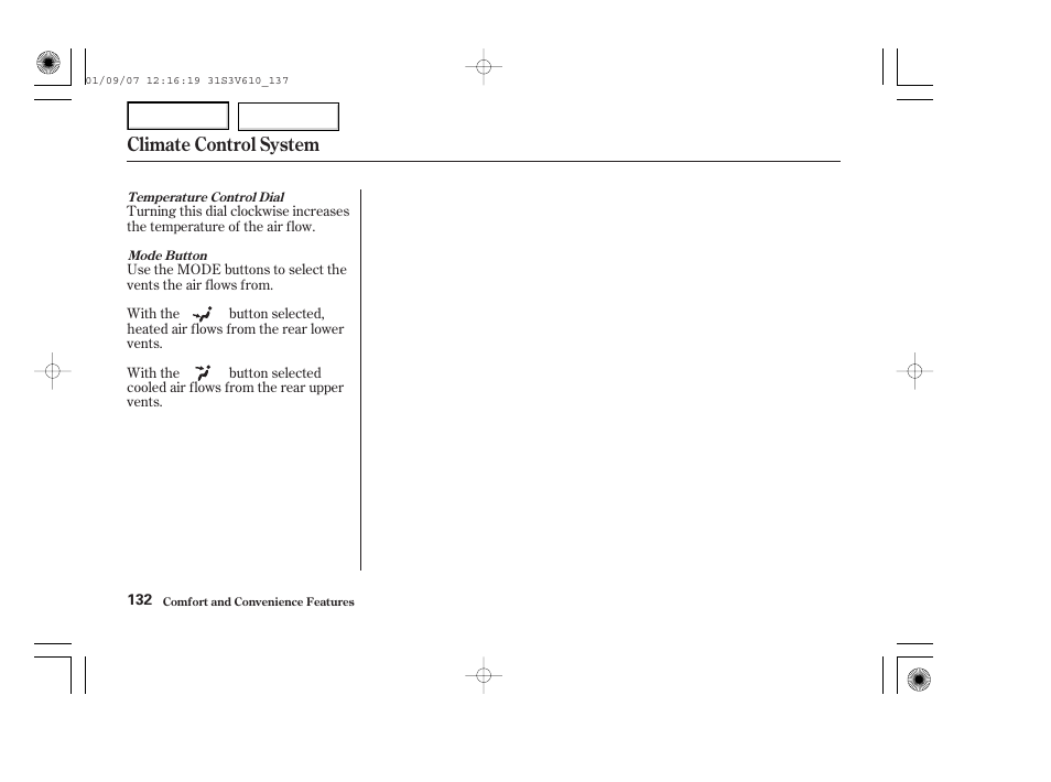 Climate control system | Acura 2002 MDX - Owner's Manual User Manual | Page 136 / 372