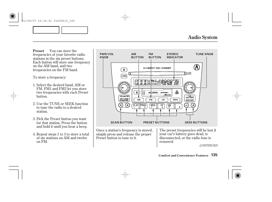 Audio system | Acura 2002 MDX - Owner's Manual User Manual | Page 139 / 372