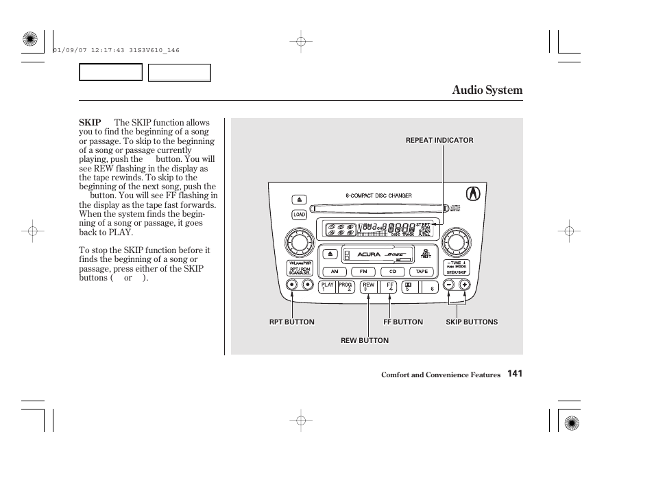 Audio system | Acura 2002 MDX - Owner's Manual User Manual | Page 145 / 372