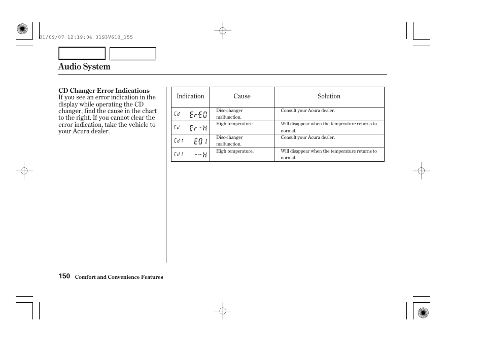 Audio system | Acura 2002 MDX - Owner's Manual User Manual | Page 154 / 372