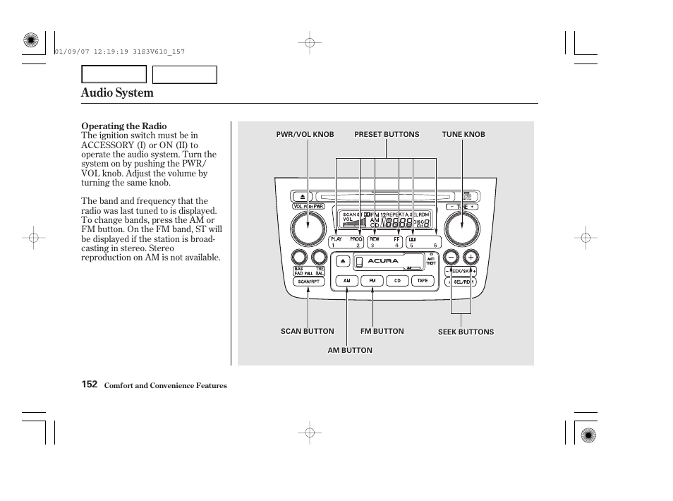 Audio system | Acura 2002 MDX - Owner's Manual User Manual | Page 156 / 372