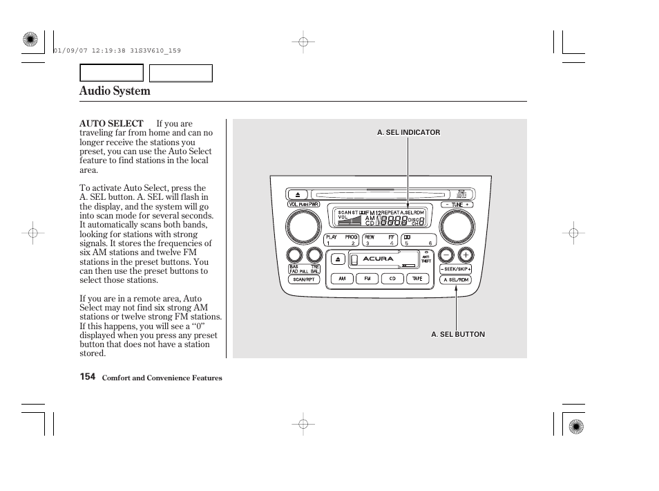 Audio system | Acura 2002 MDX - Owner's Manual User Manual | Page 158 / 372
