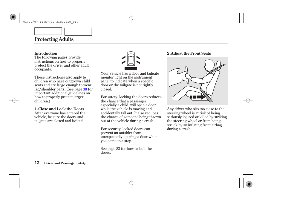 Protecting adults | Acura 2002 MDX - Owner's Manual User Manual | Page 16 / 372