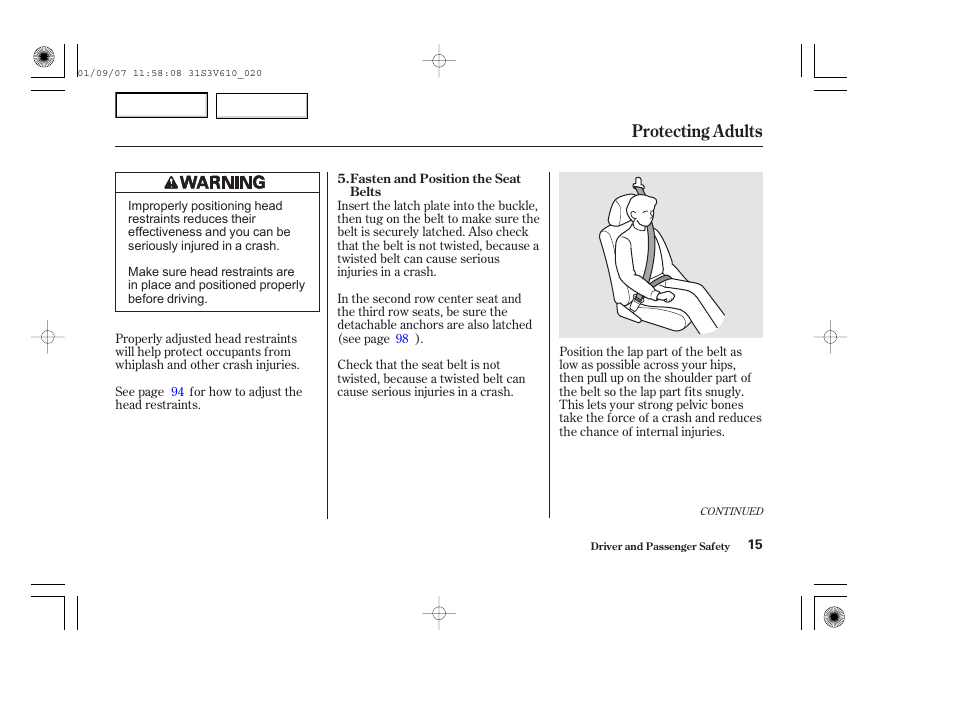 Protecting adults | Acura 2002 MDX - Owner's Manual User Manual | Page 19 / 372