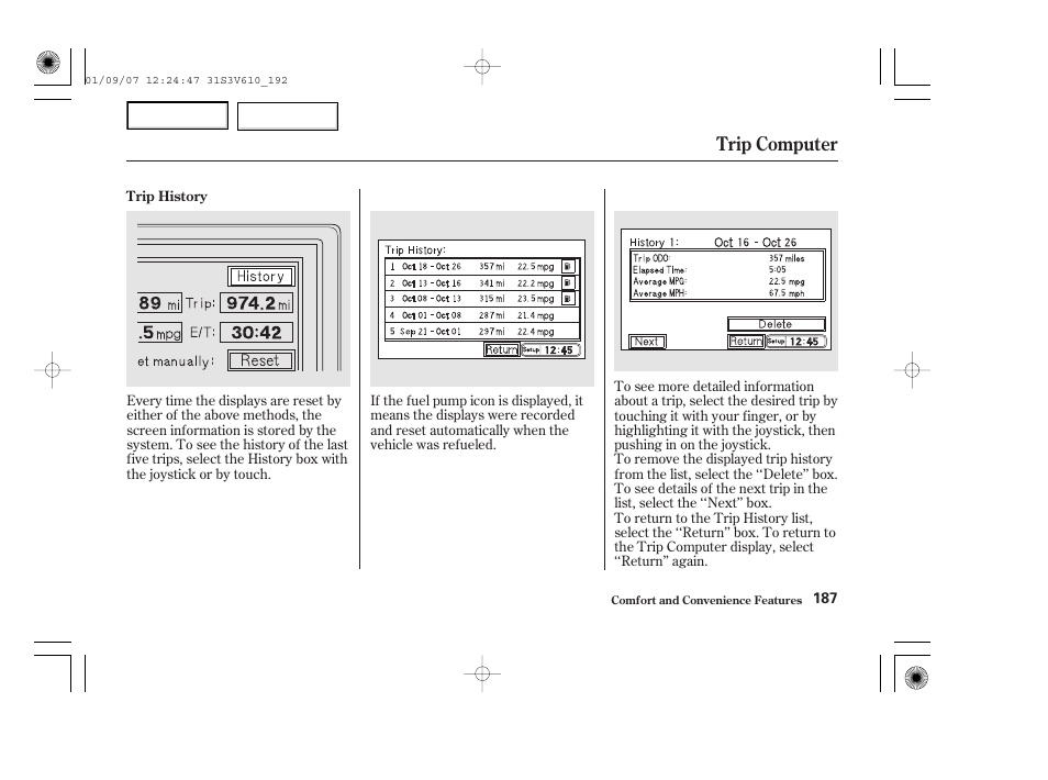 Trip computer | Acura 2002 MDX - Owner's Manual User Manual | Page 191 / 372